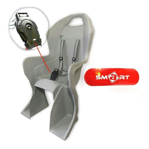 Imagen 5 de 9 de Silla Para Bicicleta Niño Bebe Sillita Smart Grande Trasera