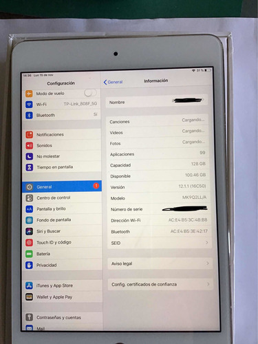 iPad Mini 4 128gb Condición Excelente