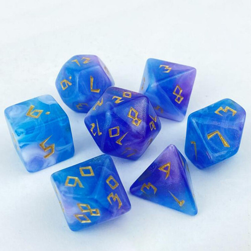 Juego De Dados Poliédricos D20 D12 D10 D8 D6 D4, 7 Piezas