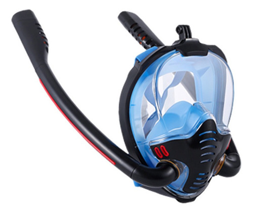Mascara Snorkel Integral Silicona Antifugas Doble Tubo