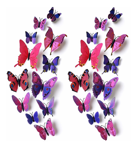 Amaonm&reg; 24 Mariposas Artificiales, Realistas, En 3d. Art