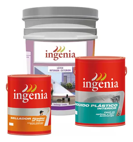 Combo Latex Int / Ext 20l + Enduido + Fijador Ingenia