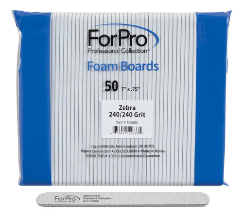 Lima De Uñas Forpro Professional Collection Zebra Foam 240/2