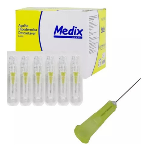 Agulha Hipodermica Aplicação Incisões Estéril 13x0,30g Medix Capacidade Em Volume 13 Cc