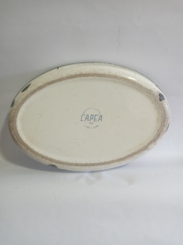 Fuente Enlozada Ovalada Capea Blanco (Usado)