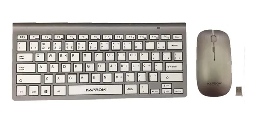 Kit Teclado E Mouse Sem Fio Slim Wireless iMac Macbook Win Kit Teclado E Mouse Sem Fio Slim Wireless iMac Macbook Win