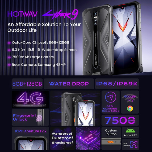 Hotwav Cyber 9 Pro Celular Resistente Ip68 Google Android 11