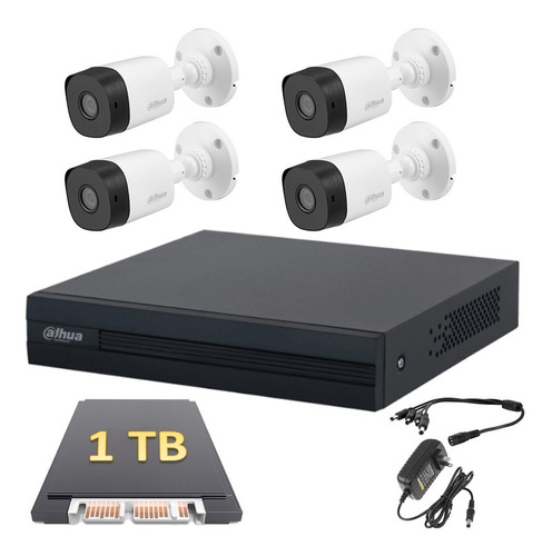 Paquete 2 Kit Cctv 4 Cámaras 2mp Dahua 1 Tb