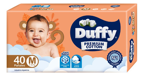 Pañales Duffy Cotton Premium M 40 u