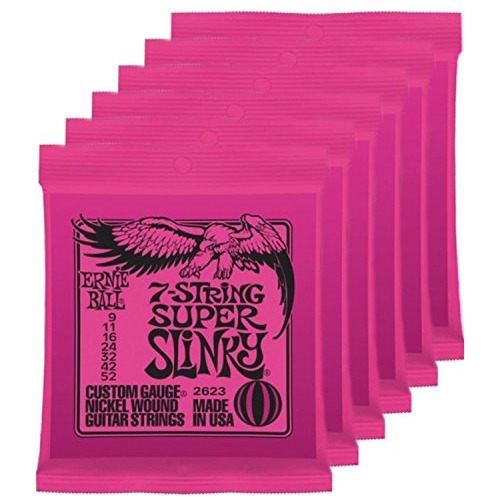 Cuerdas De Guitarra Eléctrica Ernie Ball 2623 Super Slinky 7