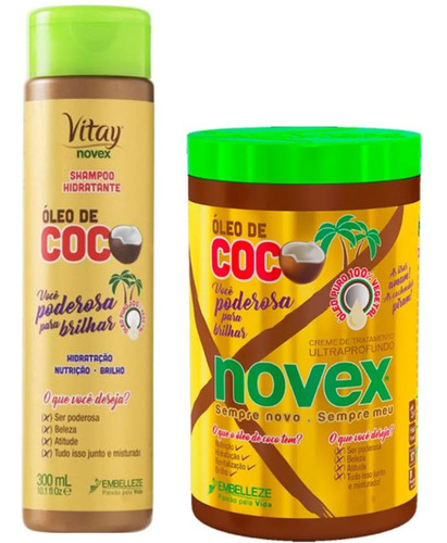 Kit Shampoo  Crema Oleo De  Coco Ultra Hidrata Brasil Novex
