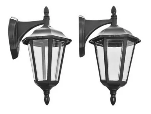 comprar Pack De 2 Faroles Hexagonales Negro