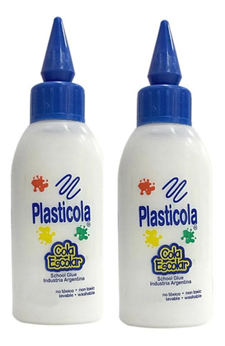 Imagen 1 de 4 de Adhesivo Escolar Plasticola Pack X2 Viniclo 40 Grs Planeta !