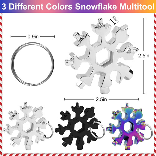 Motiloo Multiherramienta De Copo De Nieve 18 En 1, 4 Paquete