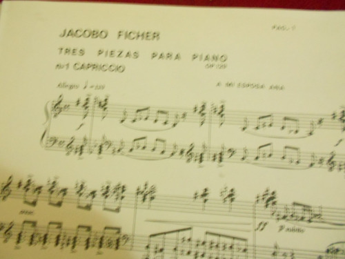 Jacobo Ficher / Tres Piezas Para Piano Opus 129