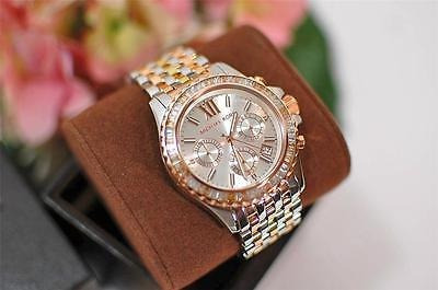 Relógio Michael Kors Mk5876 Everest Dourado Rose Prata Misto
