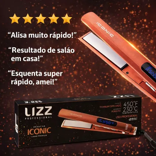 Prancha Iconic 450f 230°c Bivolt Profissional Lizz | MercadoLivre