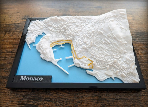 Miniatura Cidade 3d Monaco (formula 1)