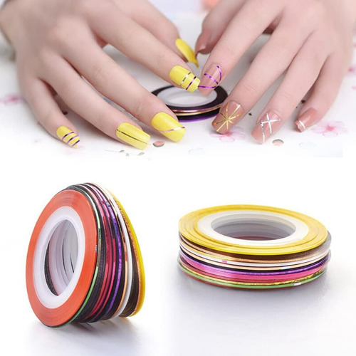 Pegatinas Para Uñas Decoracion Para Uñas 30 Colores 1mm