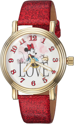 Reloj Mujer Disney Wds000254 Cuarzo Pulso Rojo Just Watches