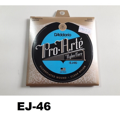 Encordoamento Daddario Pro Arte Violão Nylon Ej46 Alta Nf-e