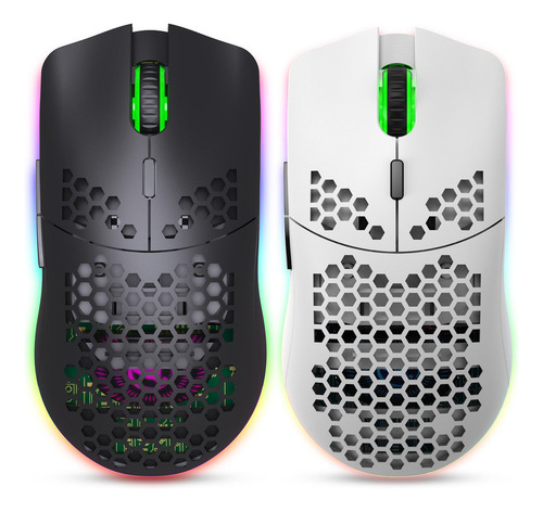 Ratón Inalámbrico Para Juegos Hxsj T66 Rgb 2.4g Con Iluminac