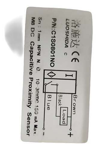 Sensor Capacitivo M8 No 1mm 10-30vdc