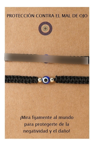 2 Pulseras Estilo Bohemio Ojo Turco Buenas Vibras Par B839