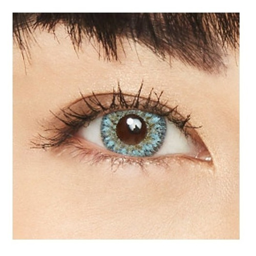 Lunare Lentes Contacto Color Trikolor Liquido 60ml Estuche Color Light Blue - Celeste Claro