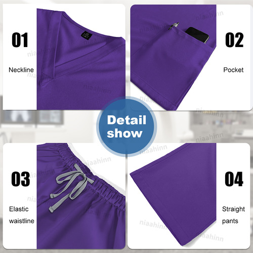 Uniforme Elástico Niaahinn Para Enfermeros Clínicos De Hospi