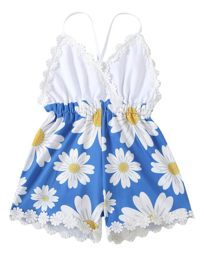 Ropa De Verano Para Niñas Con Estampado De Flores De Girasol