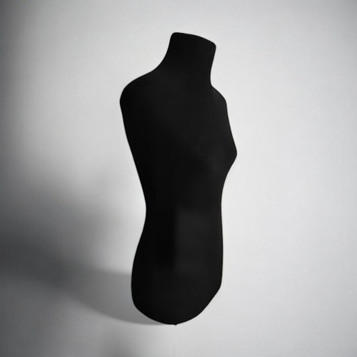Maniqui Busto Forrado Talle 42 Al 48 Sin Base Negro 44