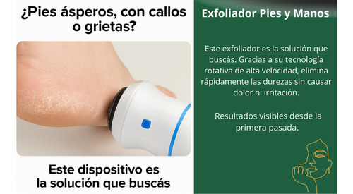 Removedor De Callos Exfoliador Pies Manos Eléctrico Carg Usb
