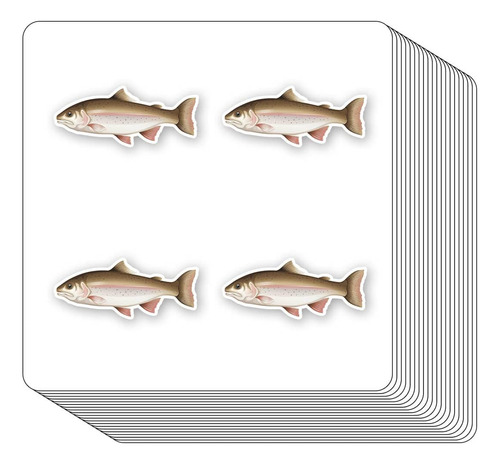 Pegatinas De Peces De Trucha Arcoíris De 1 Pulgada Ál...