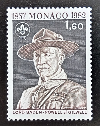 Mónaco Scout, Sello Sc 1341 Lord B Powell 1982 Mint L18634