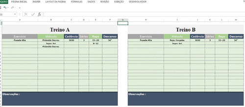 Planilha De Periodização De Treino - Musculação