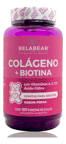 Colágeno + Biotina 100 Gomitas Belabear