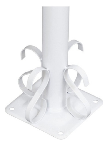 Poste Colonial Jardim 2,00m P3/2 Cúpula Termoplastico Estrutura Branco