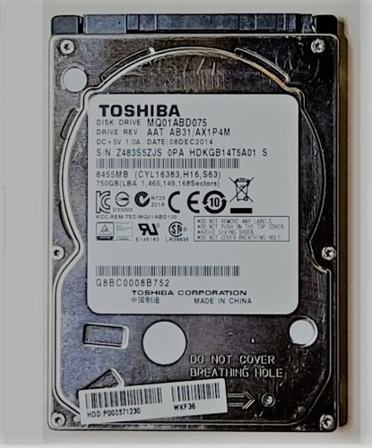 Disco Duro 750gb Toshiba Sata 6gbps  2.5  Laptop 
