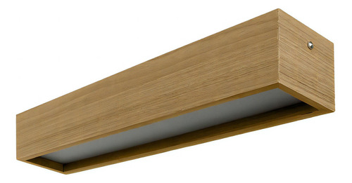 Plafon Wood Retângular 120x10cm - 02 Luzes G12 Cor Freijó
