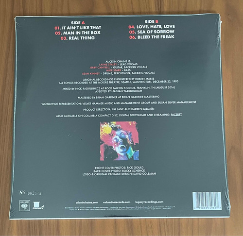 Alice In Chains - Live Facelift Lp Vinyl Vinil Rsd Numerado