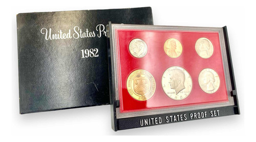 Set De 6 Monedas Proof De Los Estados Unidos De America 1982 (Usado)