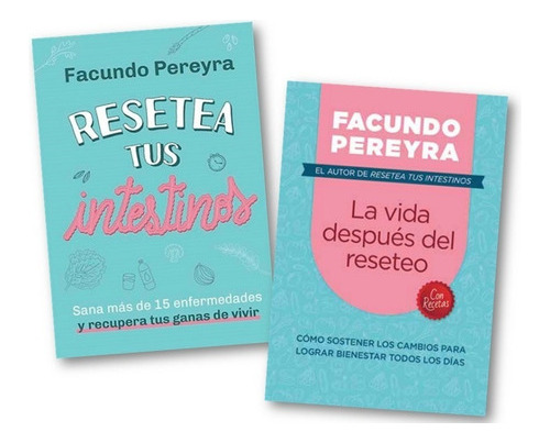 * 2 Libros Facundo Pereyra * Resetea Tus Intestinos Receta 