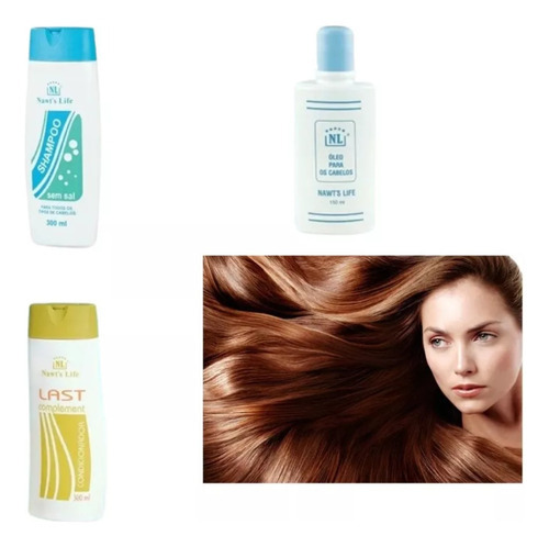  Òleo Cabelo+shampoo S/sal+cond. Last, Nawts Life -kit Com 3