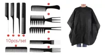 Comprar Set De 10 Peines Profesionales Para Peluquerías Barberías