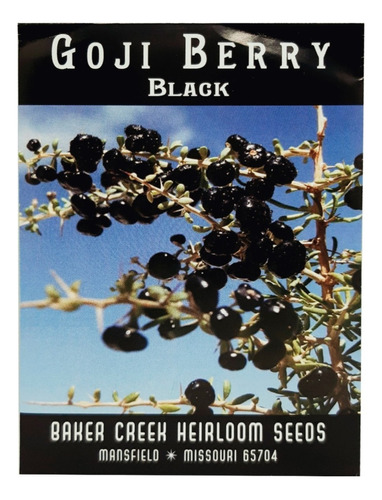 Baker Creek Heirloom Seeds Baya De Goji Negra 50 Semillas