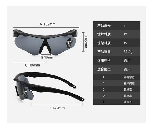 Gafas De Sol Para Deportes Al Aire Libre Para Hombre, Gafas