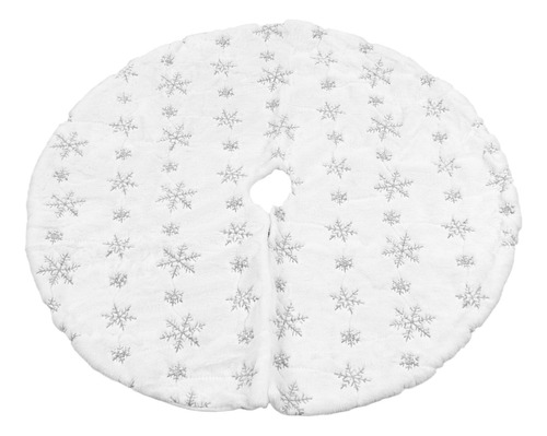 Faldón Para Árbol De Navidad Blanco Plateado De 35.4 Pulgada