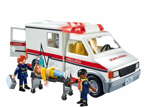 Playmobil Ambulancia 5681 Action Resgate Com Som E Luz