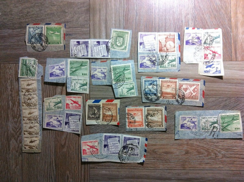 42 Timbres Postales Estampillas De Chile 1930s A 1960s Aéreo